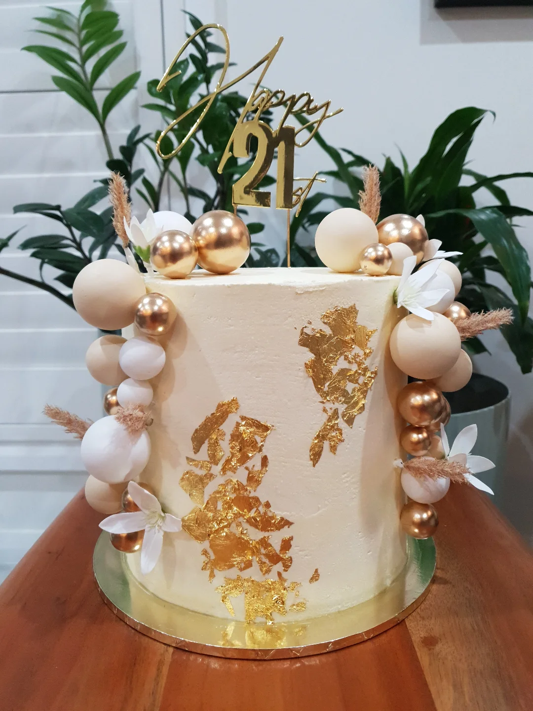 Artisanal gold-leaf celebration cake by Chef Labish Nakarmi at Myra Cake Shop